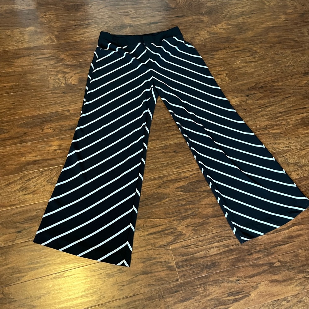 Black and White Striped Pants
